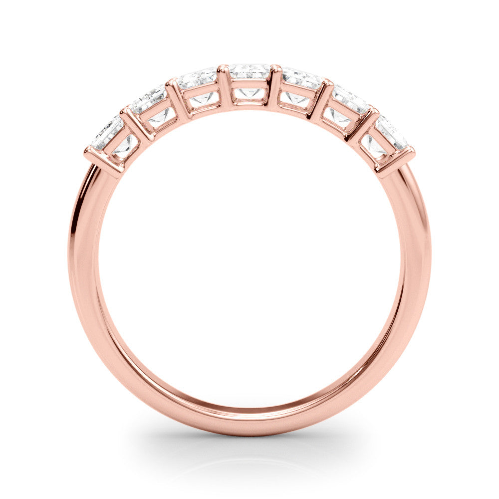 Seven Stone 2.0 ct. Emerald Cut Diamond Wedding Ring-VIRABYANI